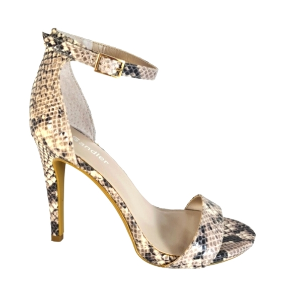 Sandler | Shoes | Sandler Size 6b Evolve Tan Cream Black Snake Print High 4  Heel Shoes Stilettos | Poshmark
